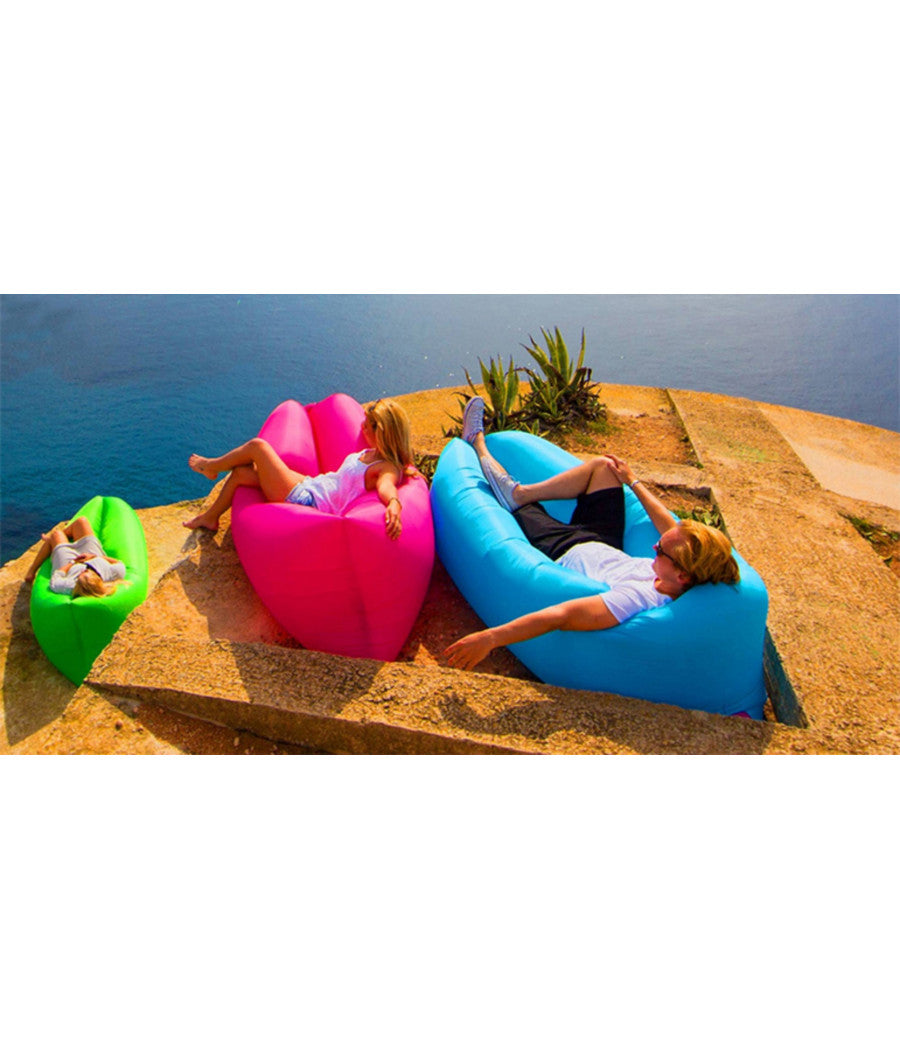 Sofa Sacco Gonfiabile Materassino Spiaggia Aria Relax Piscina Divano Amaca Pouf         