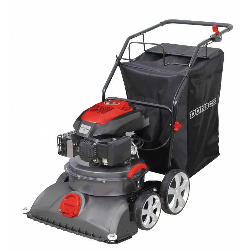Soffiatore/aspiratore a scoppio 4?tempi?173?cc su ruote  velocità 144?km/h, volume aria 14?m³/min, sacco 150?L  Dunsch