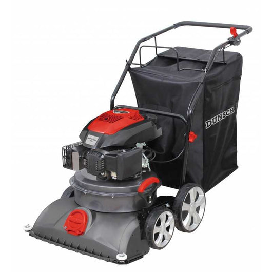 Soffiatore/aspiratore a scoppio 4?tempi?173?cc su ruote  velocità 144?km/h, volume aria 14?m³/min, sacco 150?L  Dunsch