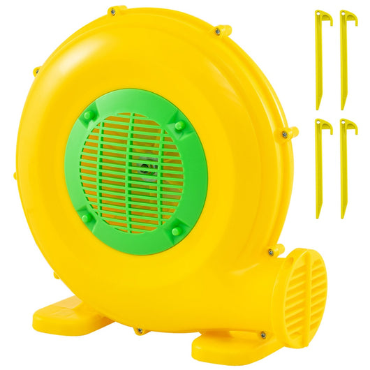 Soffiatore ad aria da 450W con maniglia comoda e picchetti da terreno, 1650 pa Pompa ad aria per casa gonfiabile Giallo-Ventilatori