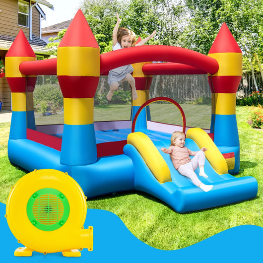 Soffiatore ad aria da 450W con maniglia comoda e picchetti da terreno, 1650 pa Pompa ad aria per casa gonfiabile Giallo-Ventilatori