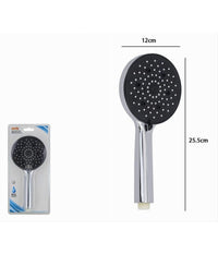 Soffione Da Doccia 12 X 25.5cm Doccetta Multigetto Regolabile Rotonda Nera 87145         