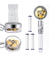 Soffione Doccetta Doccia Con Elica Turbo Vortice Vortex Water Saving Easy Clean         