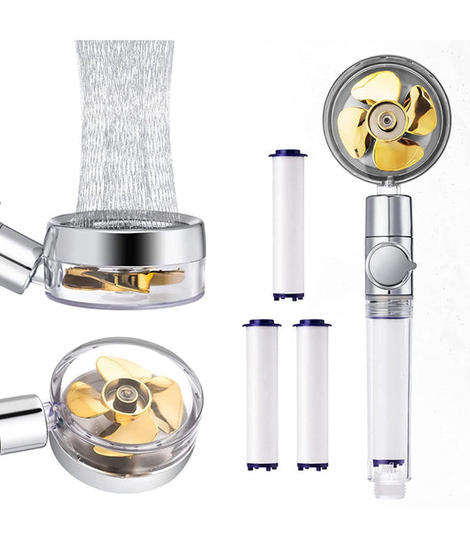 Soffione Doccetta Doccia Con Elica Turbo Vortice Vortex Water Saving Easy Clean         