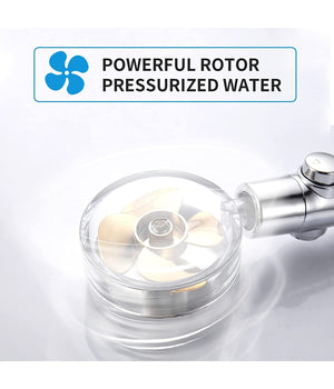 Soffione Doccetta Doccia Con Elica Turbo Vortice Vortex Water Saving Easy Clean         