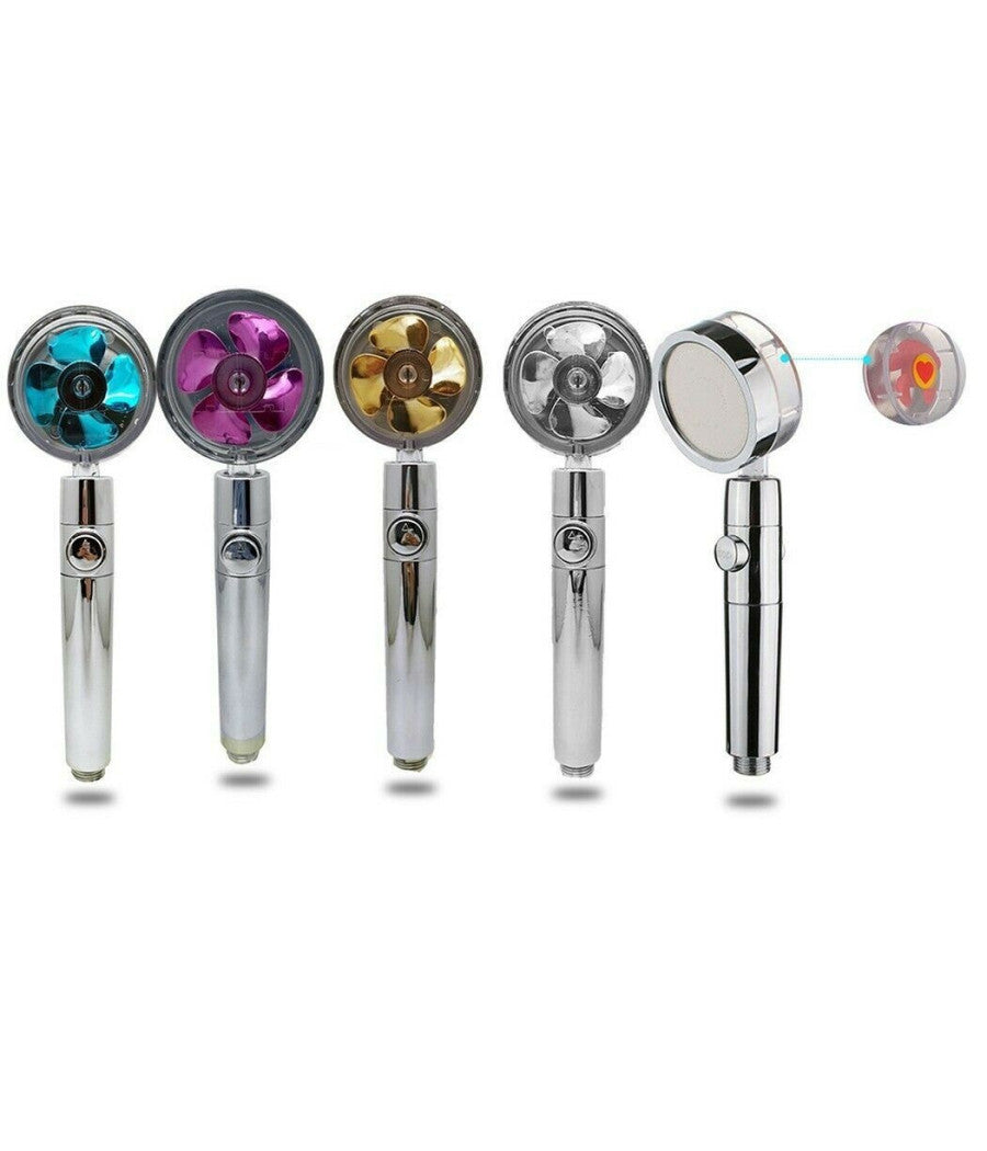 Soffione Doccetta Doccia Con Elica Turbo Vortice Vortex Water Saving Easy Clean         