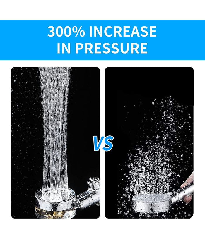 Soffione Doccetta Doccia Con Elica Turbo Vortice Vortex Water Saving Easy Clean         