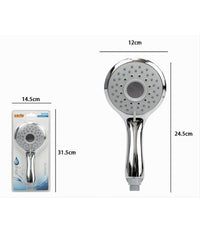 Soffione Doccia 12x24.5cm Doccetta Bagno Multigetto Regolabile Manico Bombato 79706         