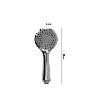 Trade Shop - Soffione Doccia 9.5 X 22 Cm Tondo Doccetta Multigetto Di 3 Tipi Regolabile 69349 -