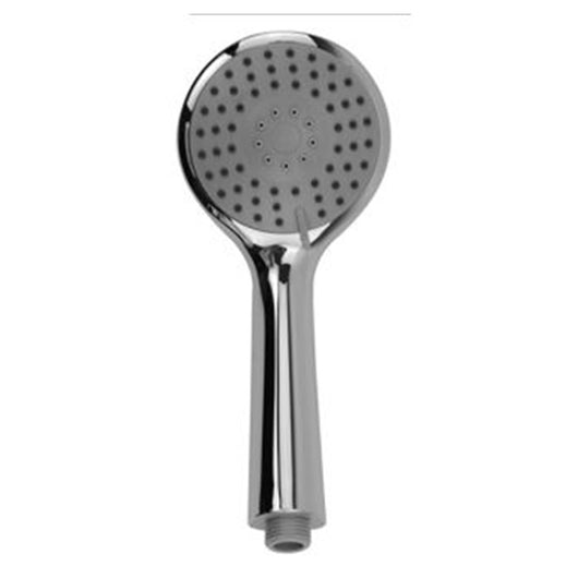 Trade Shop - Soffione Doccia 9.5 X 22 Cm Tondo Doccetta Multigetto Di 3 Tipi Regolabile 69349 -