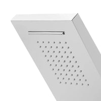 Soffione doccia a sbalzo 22x50 cm cromato in acciaio inox con cascata