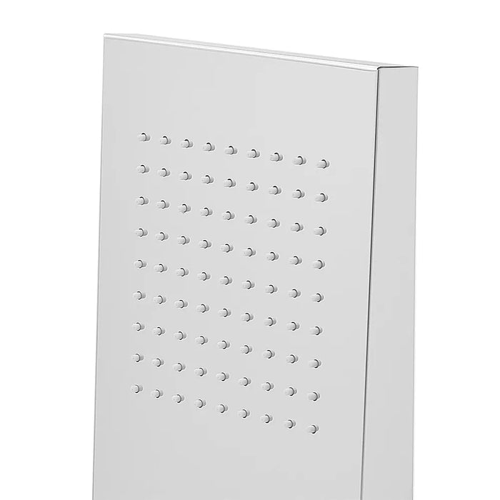 Soffione doccia a sbalzo 22x50 cm cromato in acciaio inox