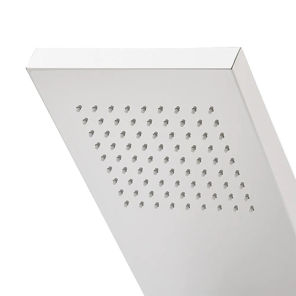 Soffione doccia a sbalzo 22x50 cm cromato in acciaio inox