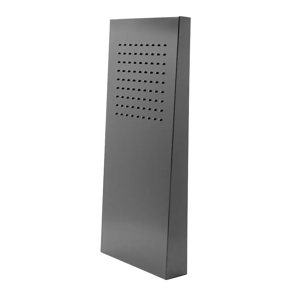 Soffione doccia a sbalzo 22x50 cm nero opaco in acciaio inox