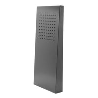 Soffione doccia a sbalzo 22x50 cm nero opaco in acciaio inox