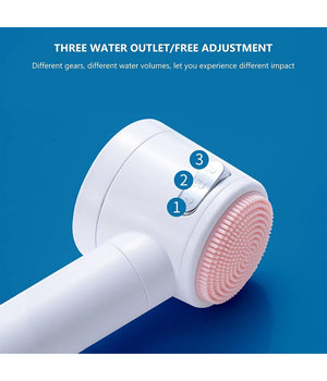 Soffione Doccia Con Spazzola Palamare Massaggiante Doccetta Potente Multigetto         