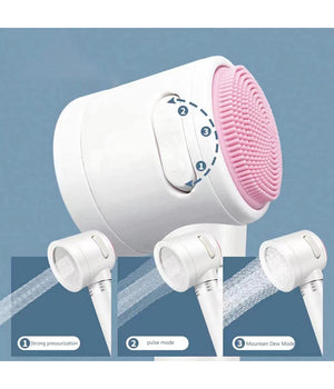 Soffione Doccia Con Spazzola Palamare Massaggiante Doccetta Potente Multigetto         