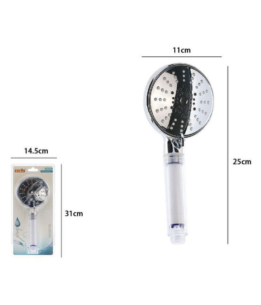 Soffione Doccia Doccetta Multigetto Rotondo 11x25 Cm Massaggio Anticalcare 79699         