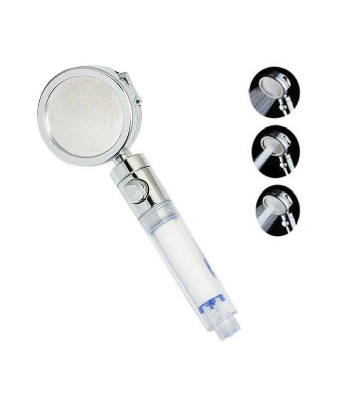 Soffione Doccia Multigetto Rotondo Doccetta 8x25cm Massaggio Anticalcare 52999         