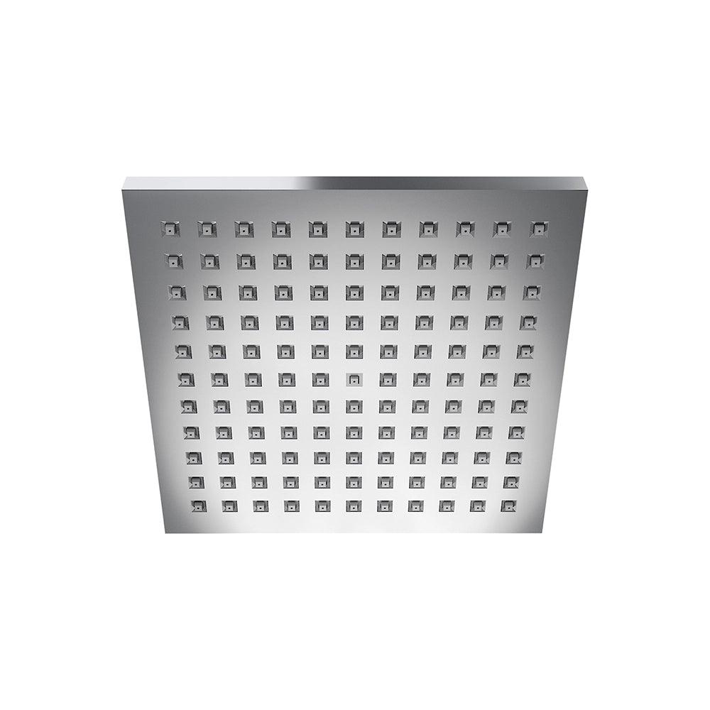 Soffione doccia 20x20 cm orientabile in abs cromato