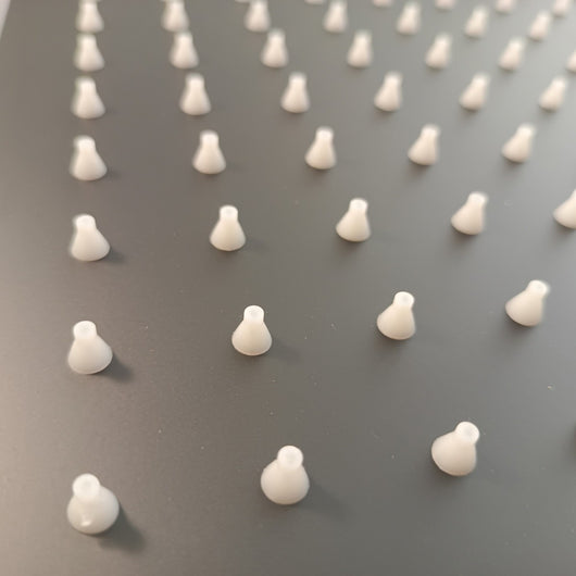 Soffione doccia quadrato 20x20 25x25 in acciaio inox nero opaco, misura 25x25