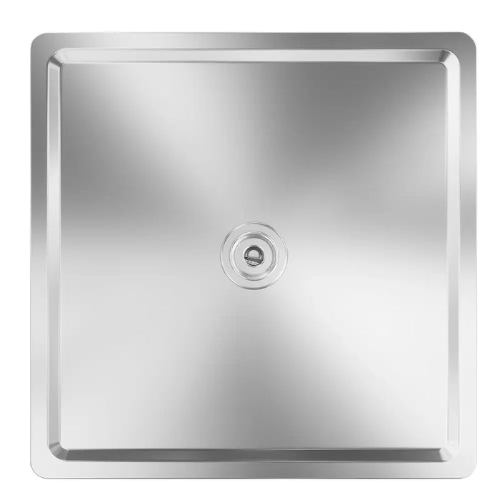 Set doccia squadrato cromato - Miscelatore incasso monocomando con braccio e soffione 20x20 cm