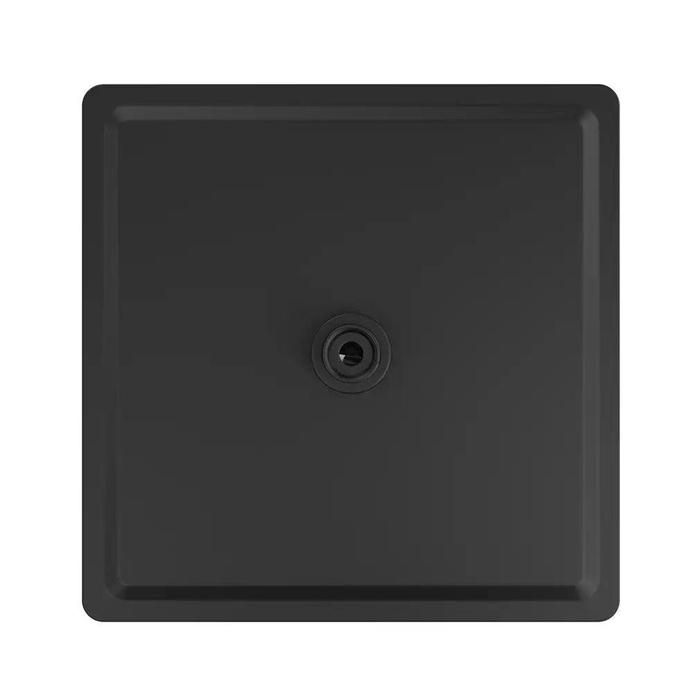 Soffione doccia quadrato ultraslim 25x25 cm orientabile nero opaco