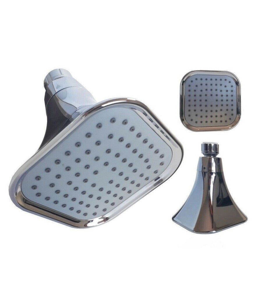 Soffione Doccia Quadrato Orientabile Pioggia Bagno Moderno 10 X 10 Cm Art. 59216         