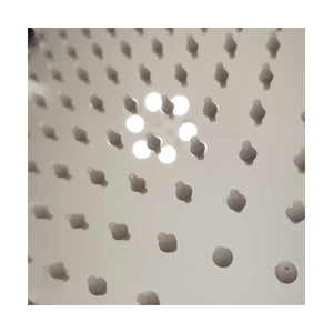 Set doccia incasso con soffione, braccio, miscelatore termostatico, doccetta e flessibile, dimensioni 20x20