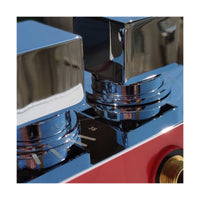 Set doccia incasso con soffione, braccio, miscelatore termostatico, doccetta e flessibile, dimensioni 20x20