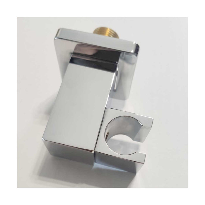 Set doccia incasso con soffione, braccio, miscelatore termostatico, doccetta e flessibile, dimensioni 20x20