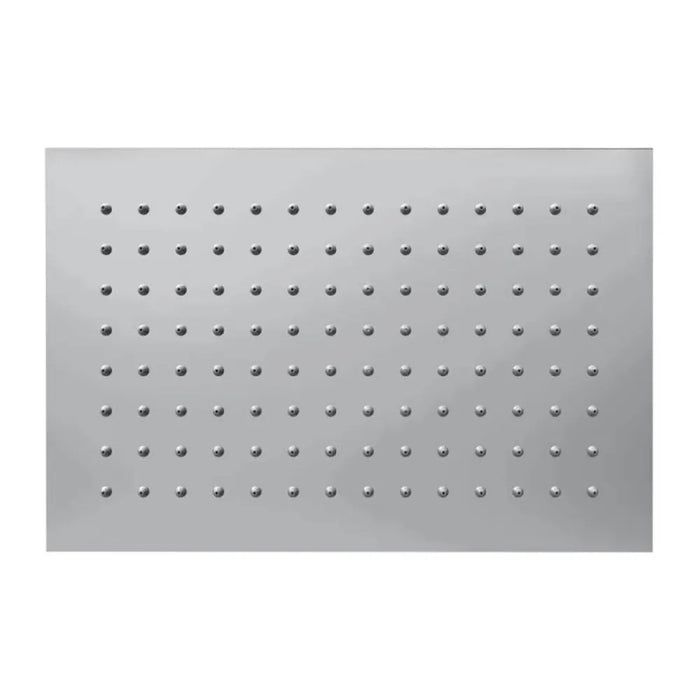 Soffione doccia rettangolare 25x15 cm cromato lucido in acciaio inox