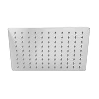 Soffione doccia rettangolare 25x15 cm cromato lucido in acciaio inox