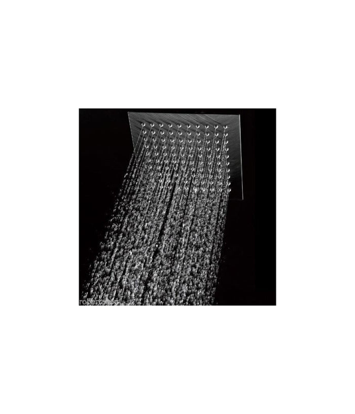 Soffione Doccia Slim Quadrato Rotondo 24 Cm Bagno Effetto Pioggia Cromato         