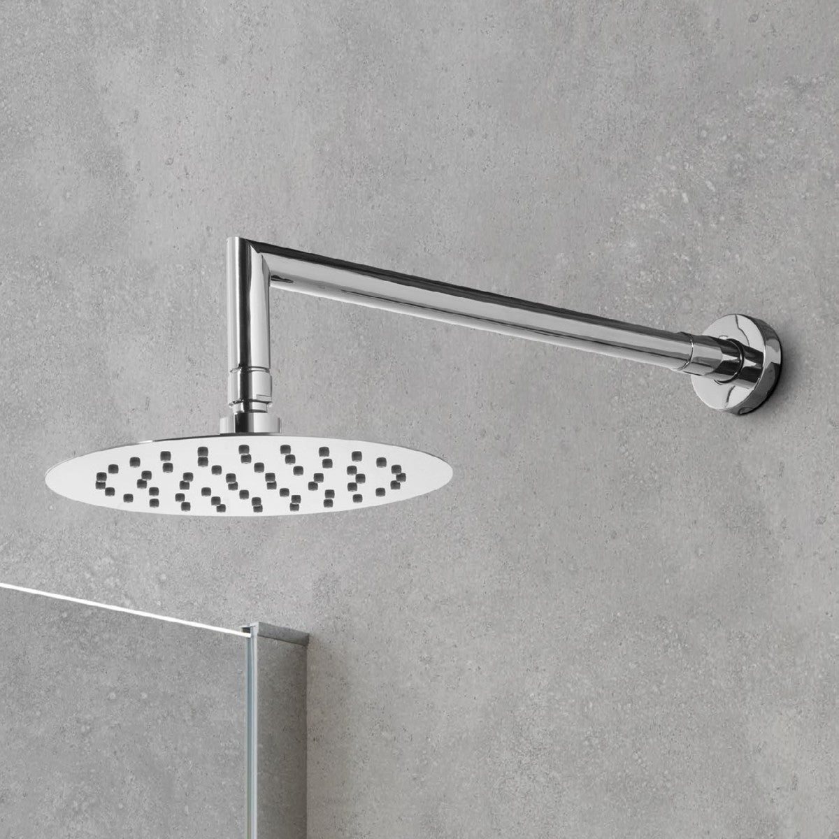 Soffione doccia tondo in acciaio 25cm