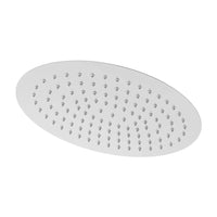 Soffione doccia ovale 30x20cm in accio inox cromato orientabile