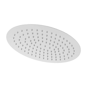 Soffione doccia ovale 30x20cm in accio inox cromato orientabile