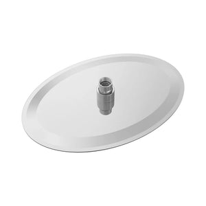 Soffione doccia ovale 30x20cm in accio inox cromato orientabile