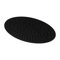 Soffione doccia ovale 30x20cm in accio inox nero opaco orientabile