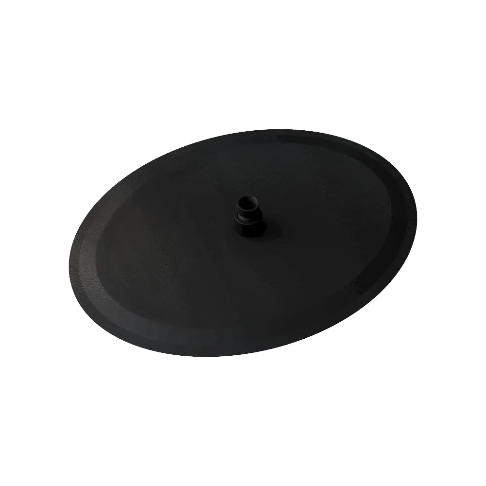 Soffione doccia ovale 40x30cm in acciaio inox nero opaco orientabile