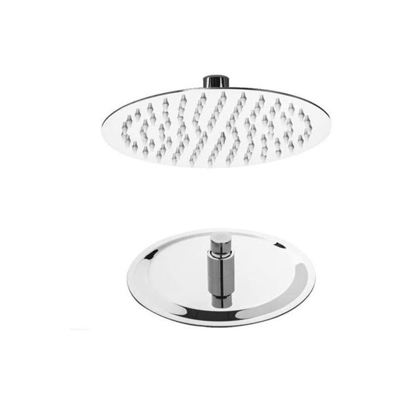 Soffione doccia tondo ¯ 20 in acciaio inox cromo metaform