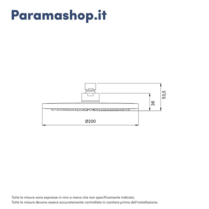 Set doccia cromato - Miscelatore incasso Mia con braccio e soffione 20 cm