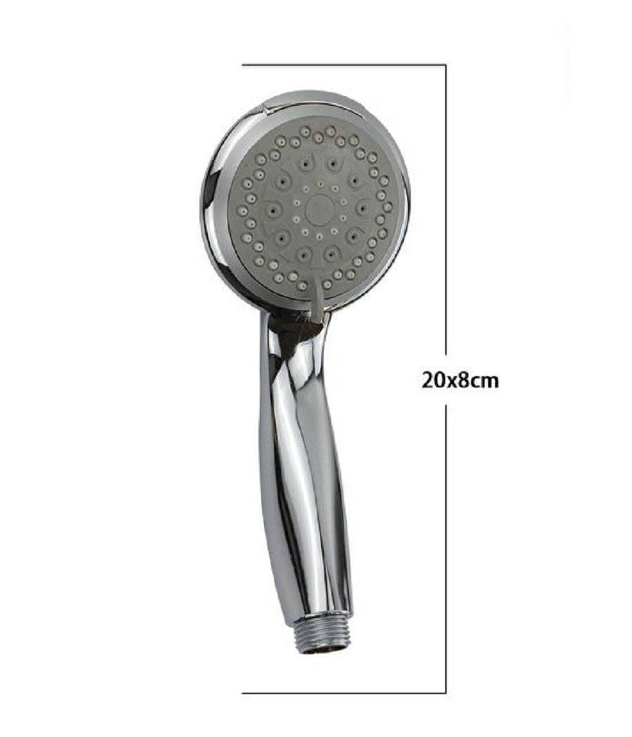 Soffione Doccia Vasca Multigetto Abs Cromato Grigio Sistema Attacco 1/2" 69343         