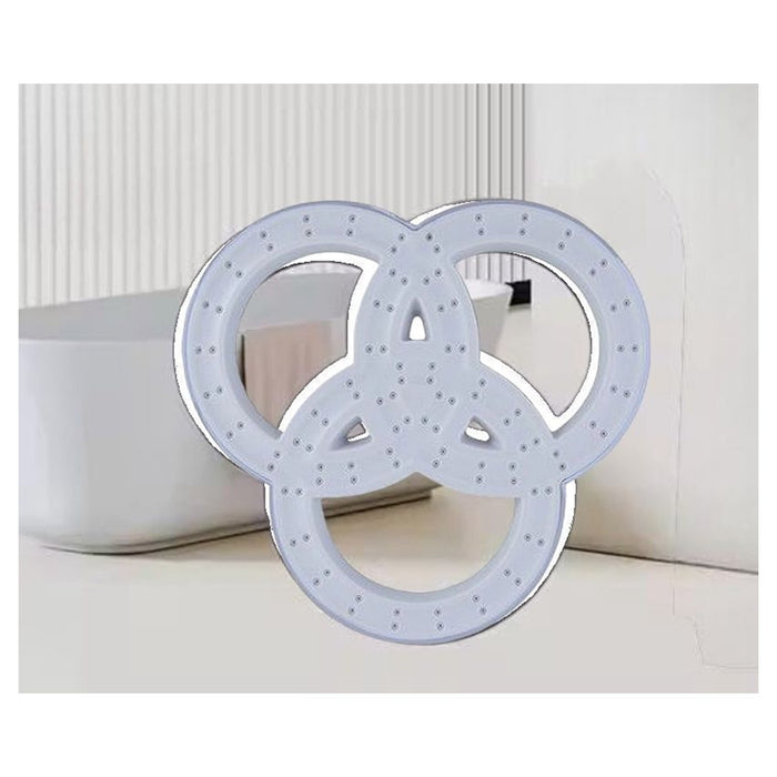 Trade Shop - Soffione Per Doccia Bagno 3 Anelli In Abs Miscelatore Doccetta Multigetto 87514 -