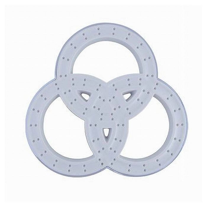 Trade Shop - Soffione Per Doccia Bagno 3 Anelli In Abs Miscelatore Doccetta Multigetto 87514 -