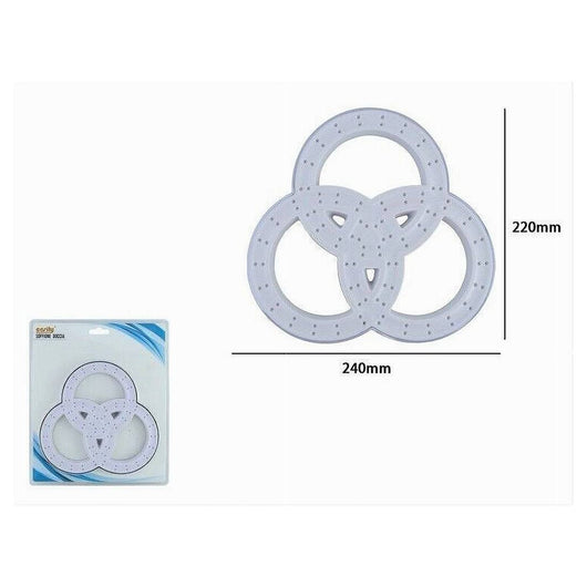 Trade Shop - Soffione Per Doccia Bagno 3 Anelli In Abs Miscelatore Doccetta Multigetto 87514 -