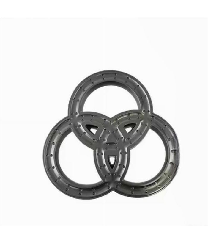 Soffione Per Doccia Bagno 3 Anelli Ugelli In Abs Doccetta Multigetto Nero 87516         