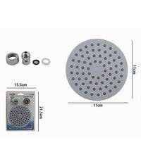 Soffione Per Doccia Rotondo 11 Cm Ugelli Fori Bagno Miscelatore Attacchi 69284         