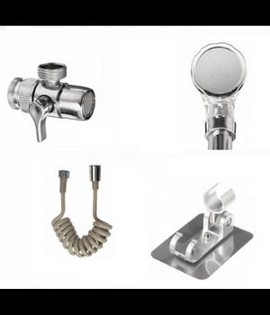 Soffione Telefono Doccia Per Rubinetto Bagno Cucina Con Spirale Elastica Q-hs1         