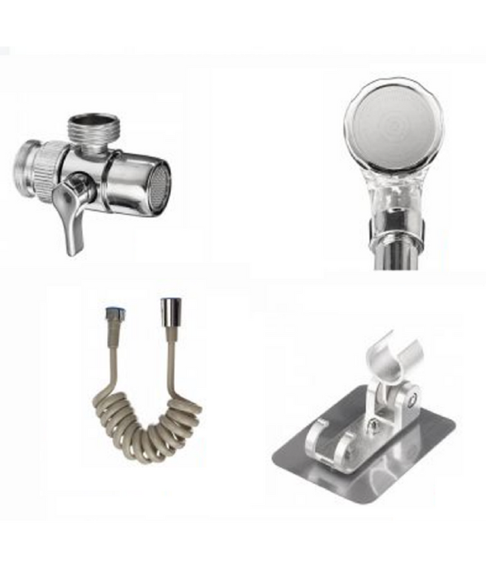 Soffione Telefono Doccia Per Rubinetto Bagno Cucina Con Spirale Elastica Q-hs1         